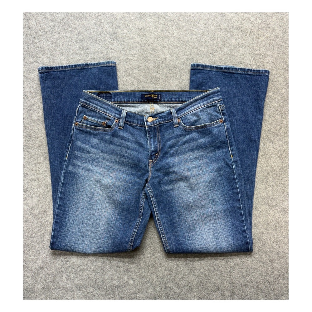 Levis 524 Too Superlow Jeans Womens 13M Medium Wash Bootcut Low Rise Denim
